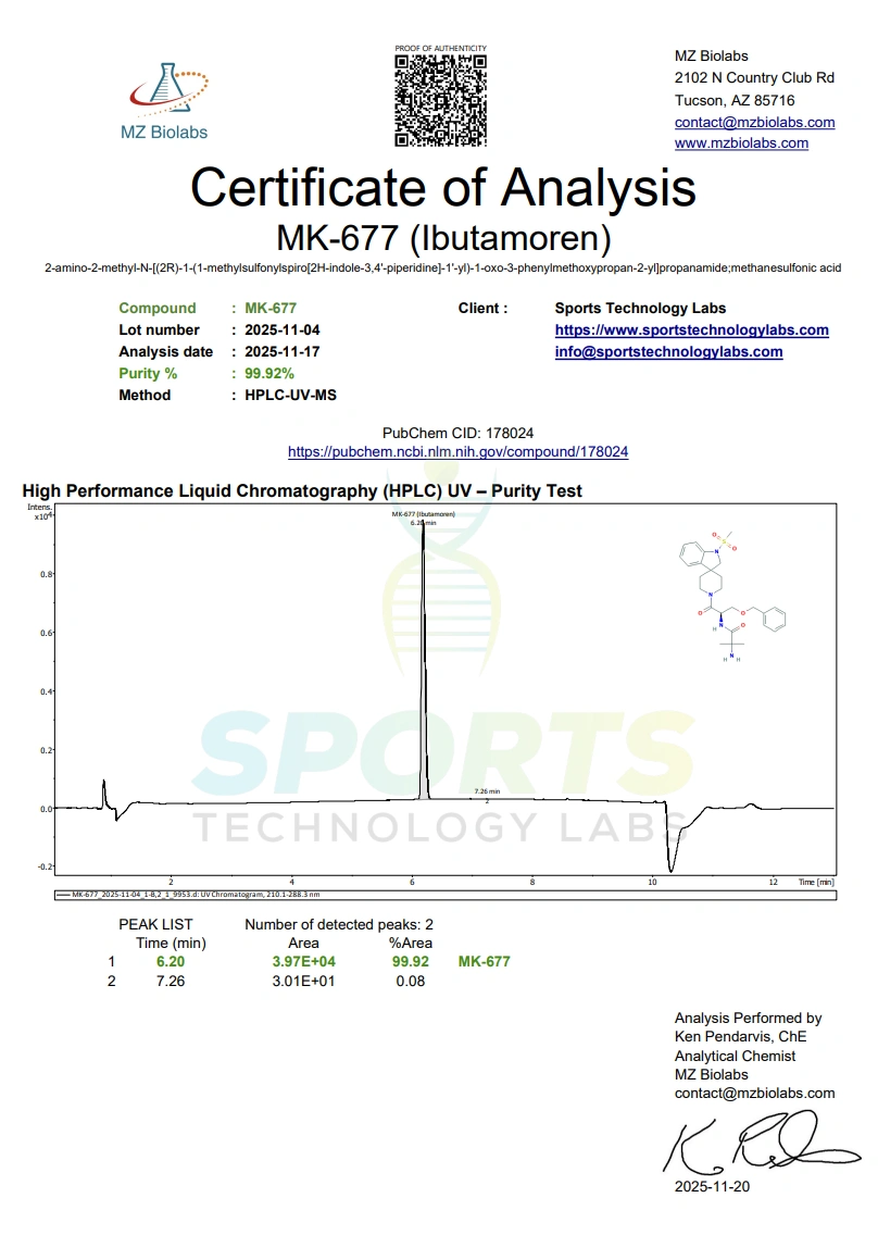 MK-677 Powder (Ibutamoren) | 2 Grams MK-677 Powder (Ibutamoren)