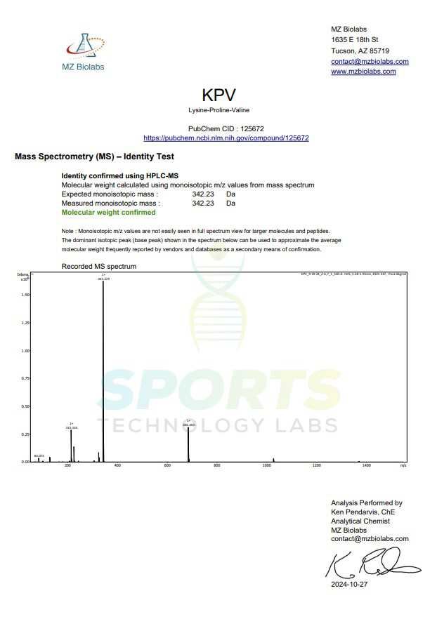 KPV Peptide 5 mg